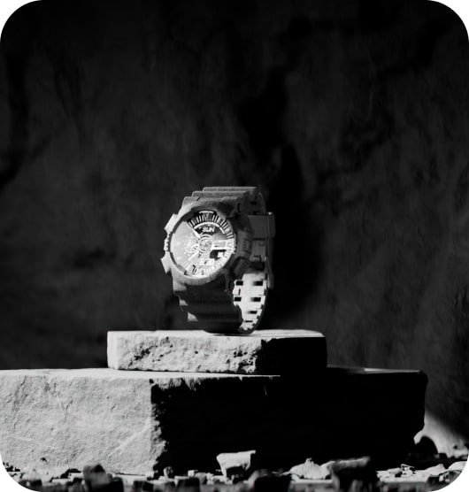 Clock on the stone